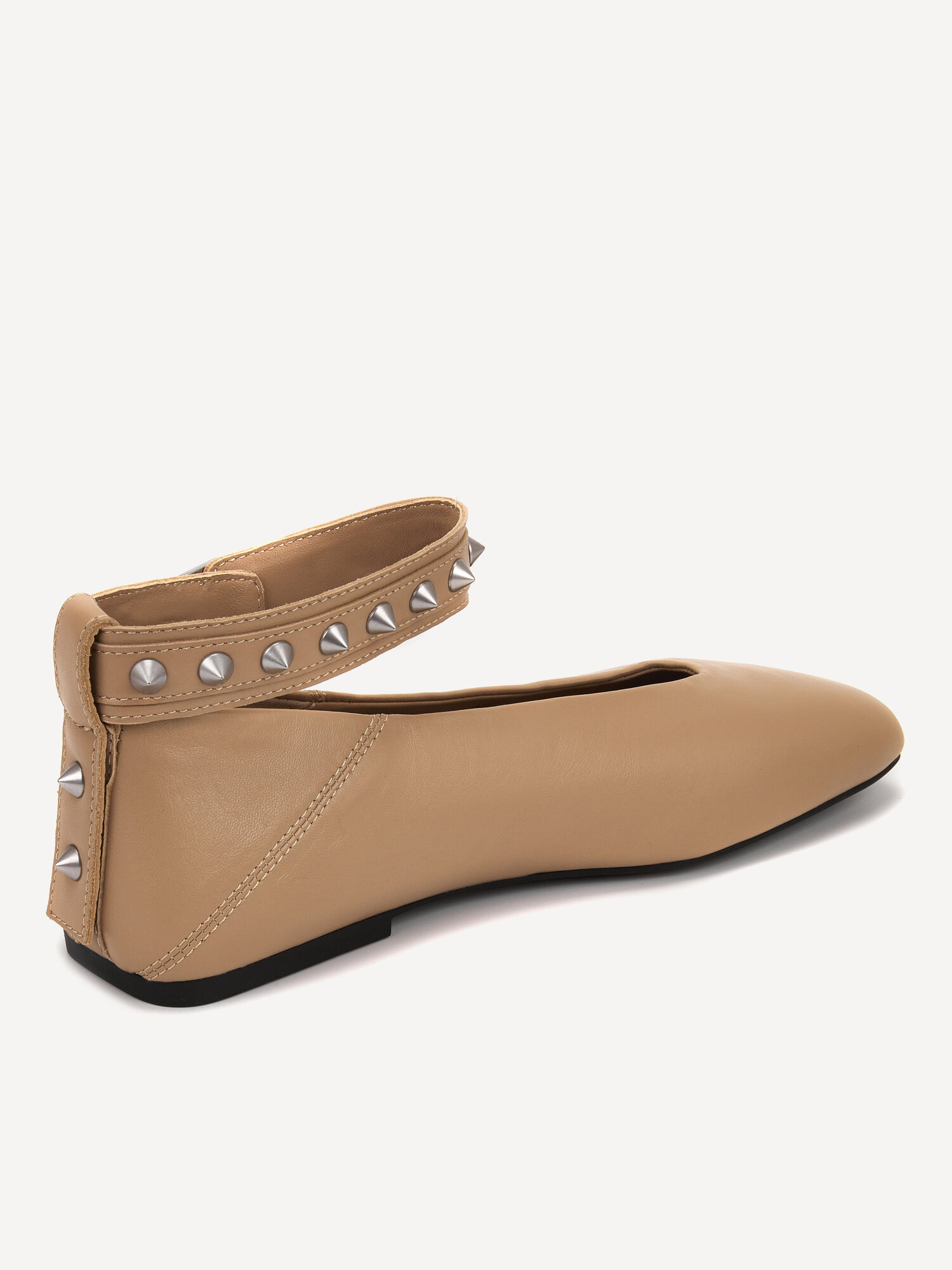 Балетки ASH BEST, размер 41, бежевый/серебряный — фото 1