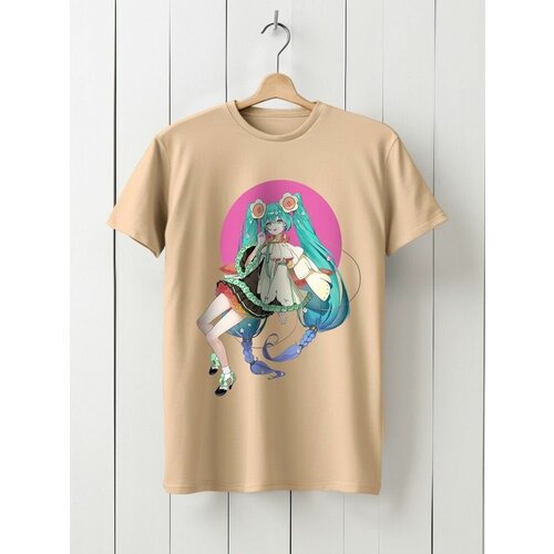 фото Футболка твоя футболка!, размер l, бежевый