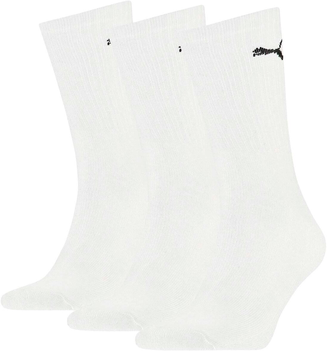 Носки PUMA, комплект, 3 пары, размер 3942, белый