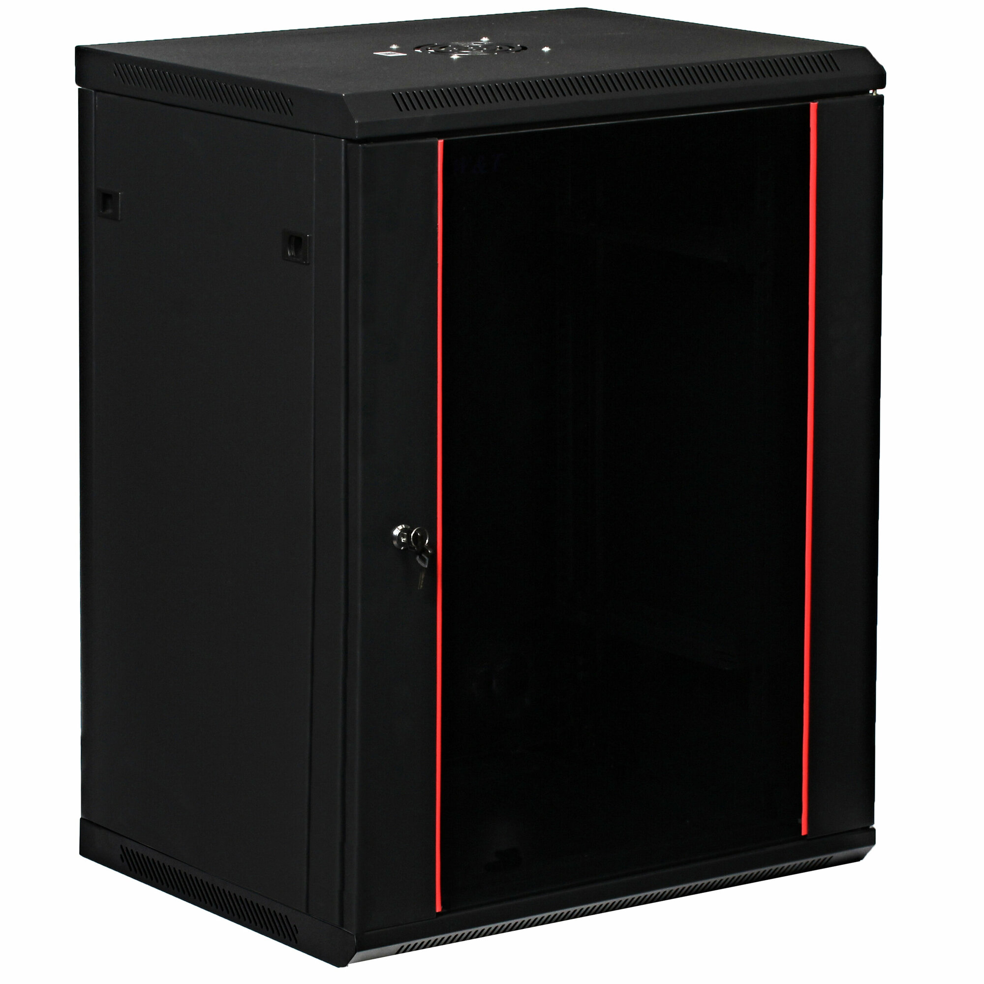 Телекоммуникационный шкаф 19 дюймов 18U 600х450 настенный черный W&T C186045BWTWOF