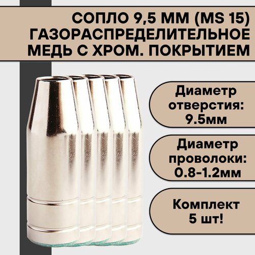 Сопло для полуавтомата 9,5 мм (MIG 15) (5 шт)