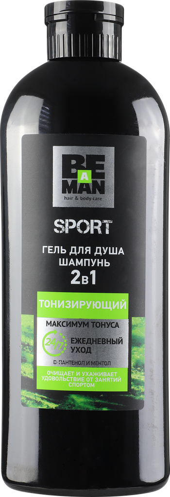 Шампунь и гель для душа мужской BE А MAN Sport 2в1 тонизирующий, 360мл