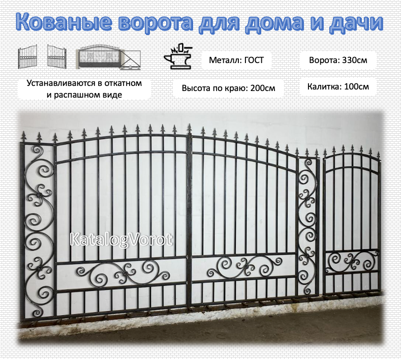 фото Кованые ворота и калитка