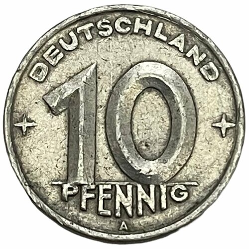 ГДР 10 пфеннигов 1948 г. (A) монета германия гдр 10 пфеннигов 1948