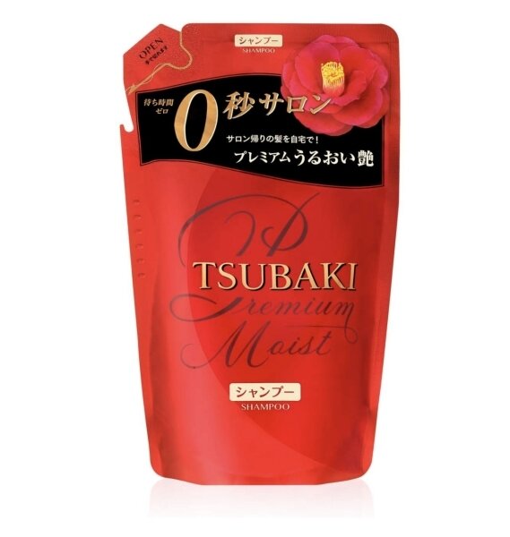 SHISEIDO TSUBAKI PREMIUM MOIST Увлажняющий шампунь для волос с маслом камелии 330 мл.