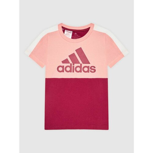 Футболка adidas, размер 14/15Y [METY], розовый