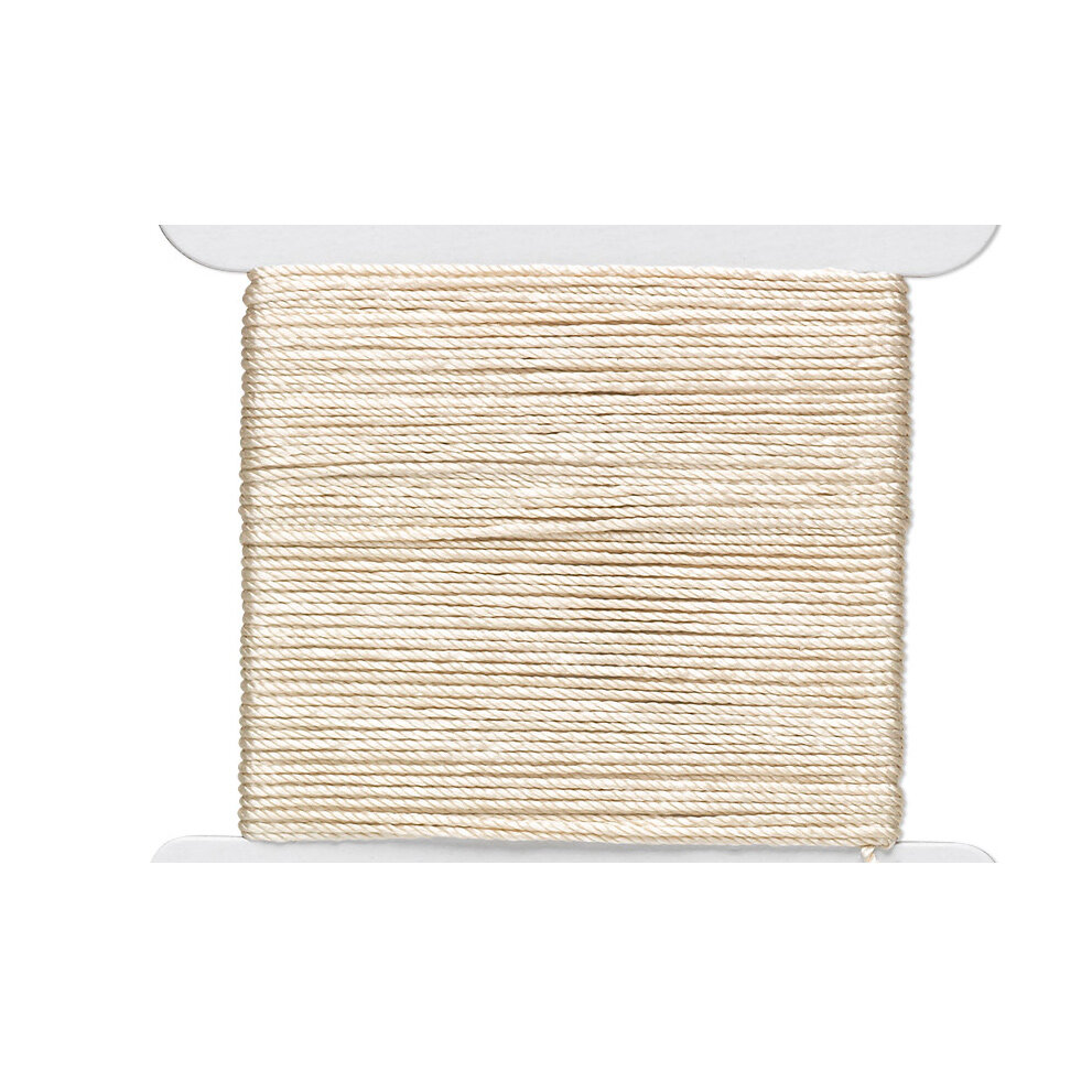 Нить шелковая, толщина FFF, кремово-бежевая, моток, 12.8 метра