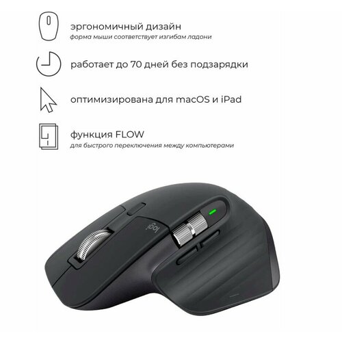 Мышь Logitech MX Master 3 for Mac Черная 1049000₽