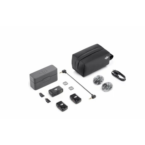 Беспроводной микрофон DJI Mic 2 (2 TX + 1 RX + Charging Case) черный, белый