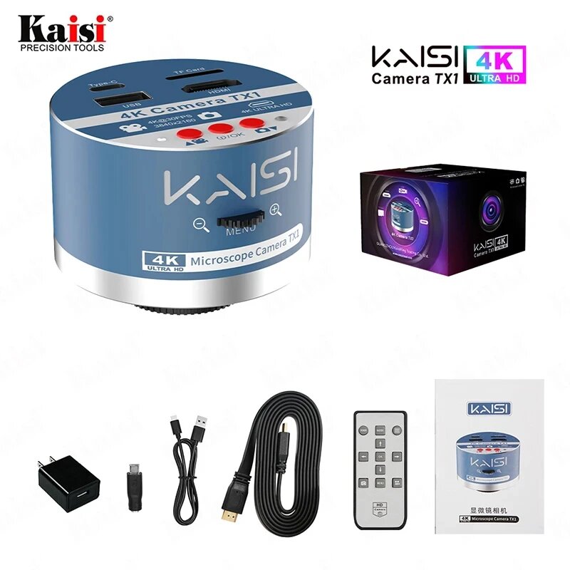 Kaisi TX1 IMX678 датчик 55MP 4K Ultra HD промышленный микроскоп камера двойной интерфейс синхронный выход для ремонта пайки печатных плат