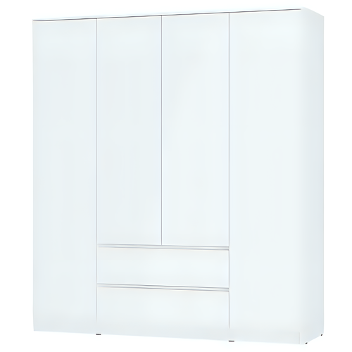 Шкаф для одежды и белья Симпл ШК-13, Белый, 160.2х190х51.4 см.