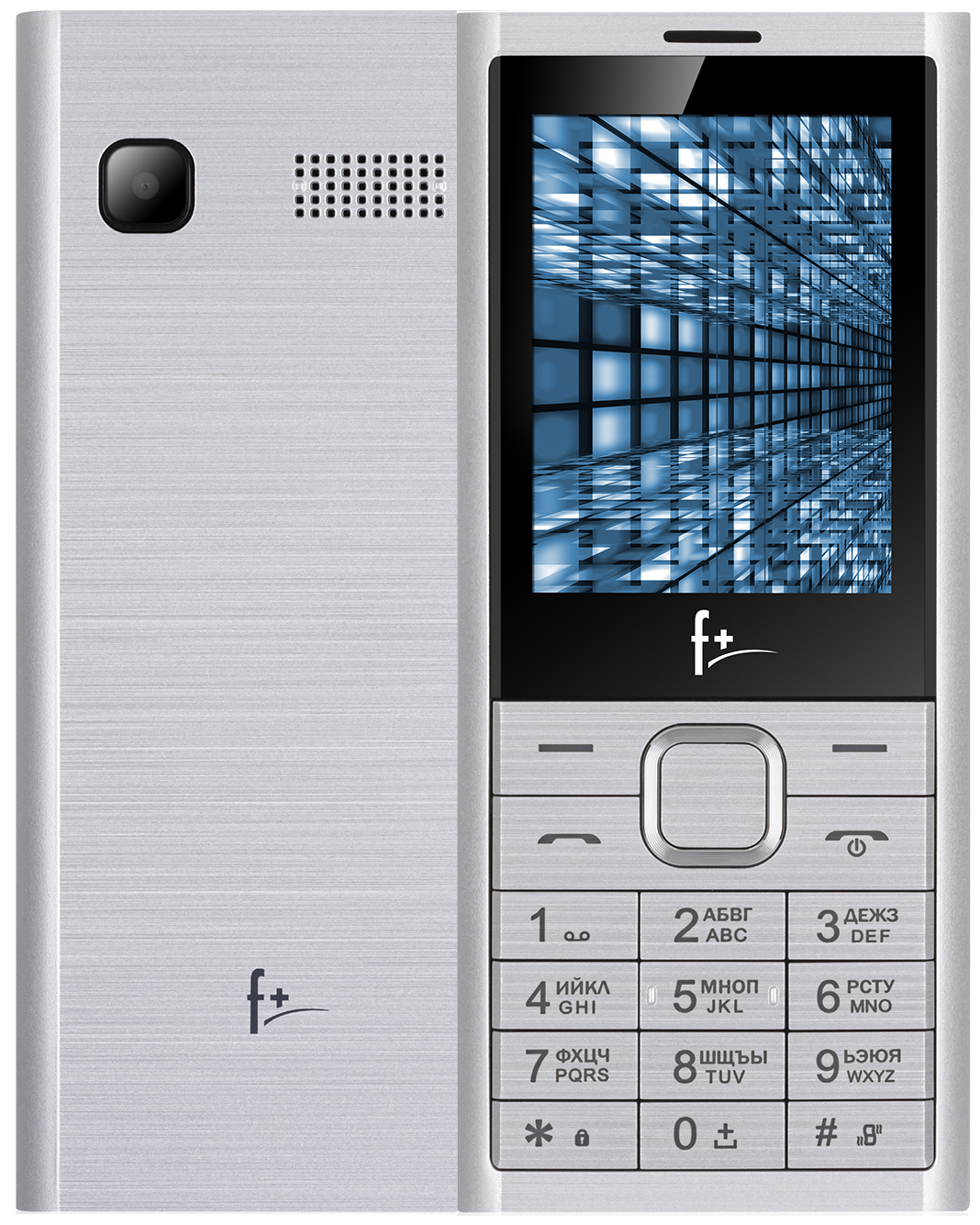 Телефон F+ B280 RU, 2 SIM, серебристый