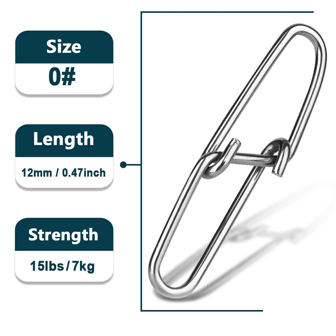 Рыболовный карабин Size-0, 12мм, 15lbs/7kg
