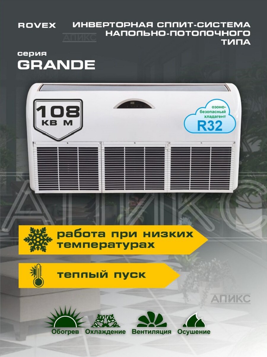 Сплит-система инверторная Rovex CGCFIHR36 Grande , напольно-полочного типа