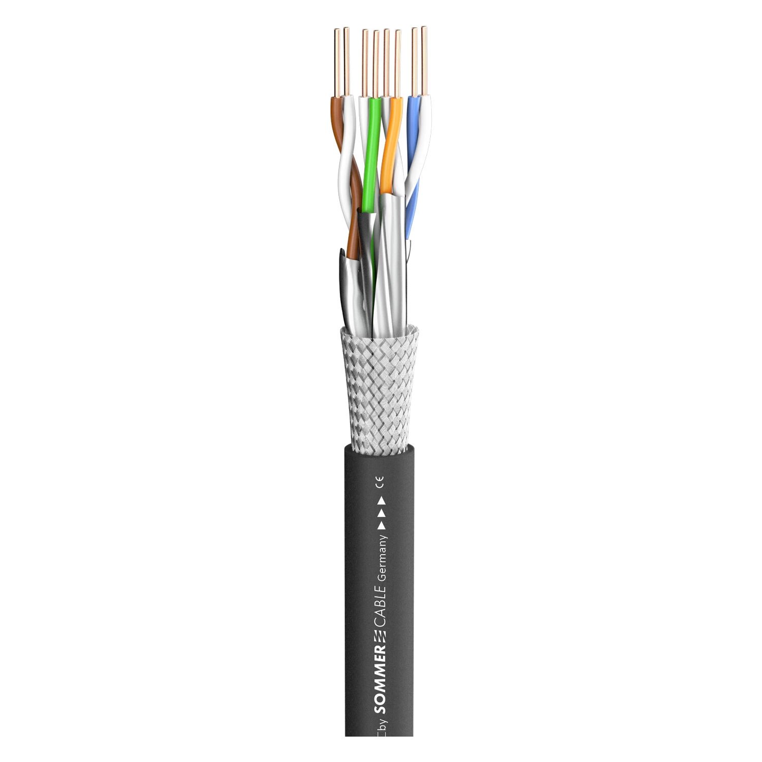Кабель витая пара Sommer Cable 580-1301 SC-Mercator CAT.6a Black 100.0m, катушка