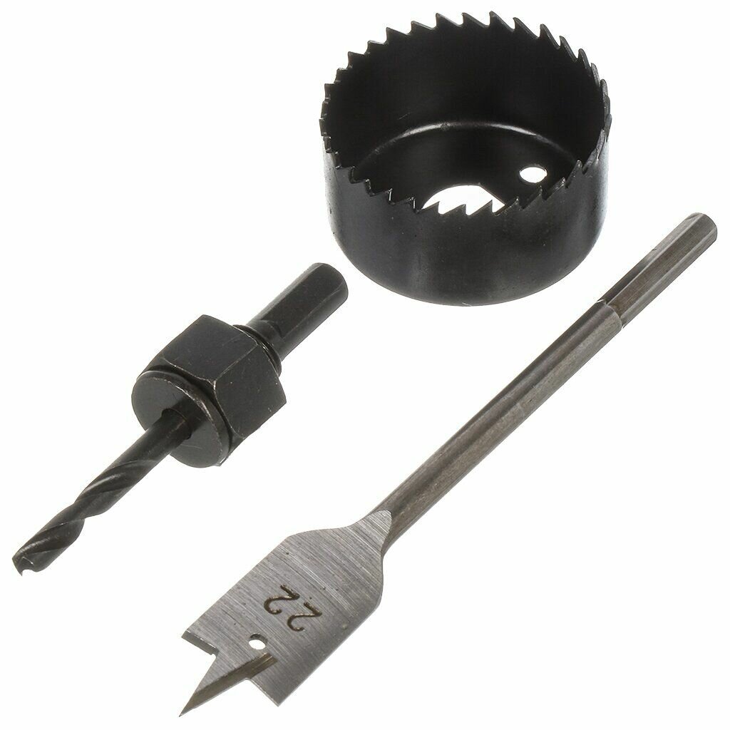 Набор инструментов для врезки замка Bartex стальной 22-54 блистер 3 предмета