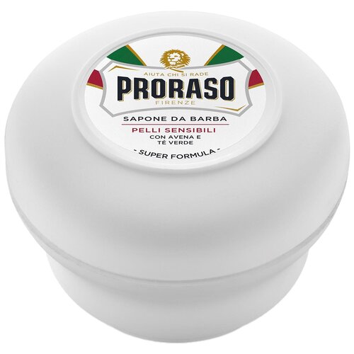 Мыло для бритья Белая Зелёный Чай и Овёс Proraso, 150 мл