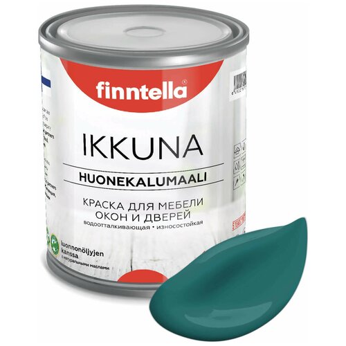 Краска акриловая finntella Ikkuna матовая malakiitti 0.9 л