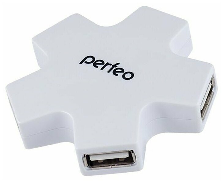 USB-концентратор Perfeo USB-HUB 4 Port, (PF-HYD-6098H White)