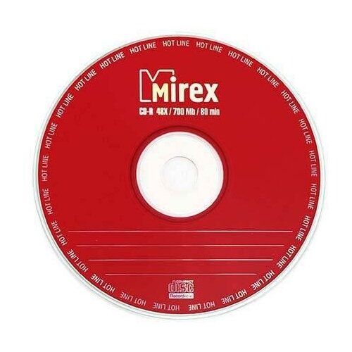 Диск Cd-r Mirex 700 Mb, 48х, HotLine, Shrink (50), (50/500) .