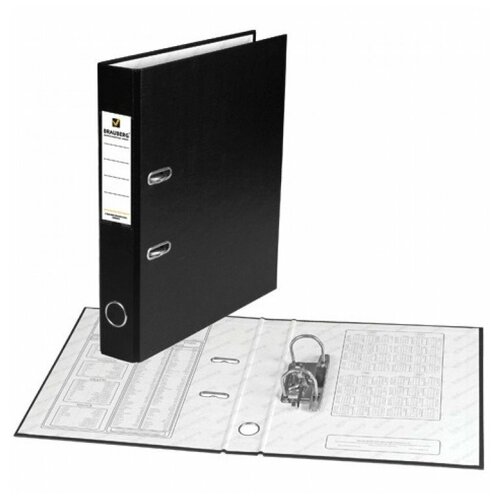 Папка-регистратор B-B с покрытием из ПВХ, 50 мм, черная (удвоенный срок службы), 220886