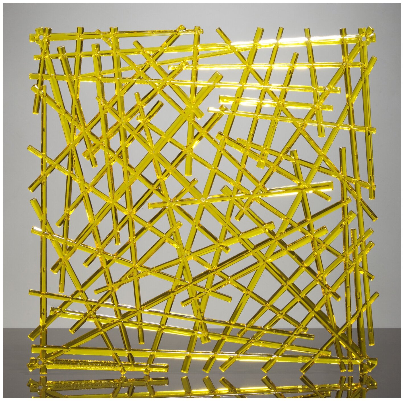 Комплект декоративных панелей из 4 шт. Jilda, коллекция "Хворост", 29х29 см, материал полистирол, цвет - желтый