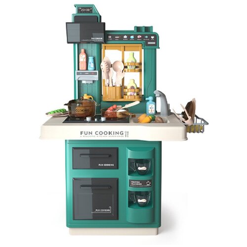 Детская кухня, многофункциональная, с водой, светом и звуком, 65см, 35 предметов, красный