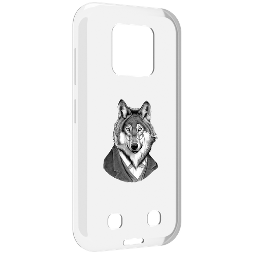 Чехол MyPads волк в пиджаке для Oukitel WP18 задняя-панель-накладка-бампер чехол mypads волк в пиджаке для oukitel c32 задняя панель накладка бампер