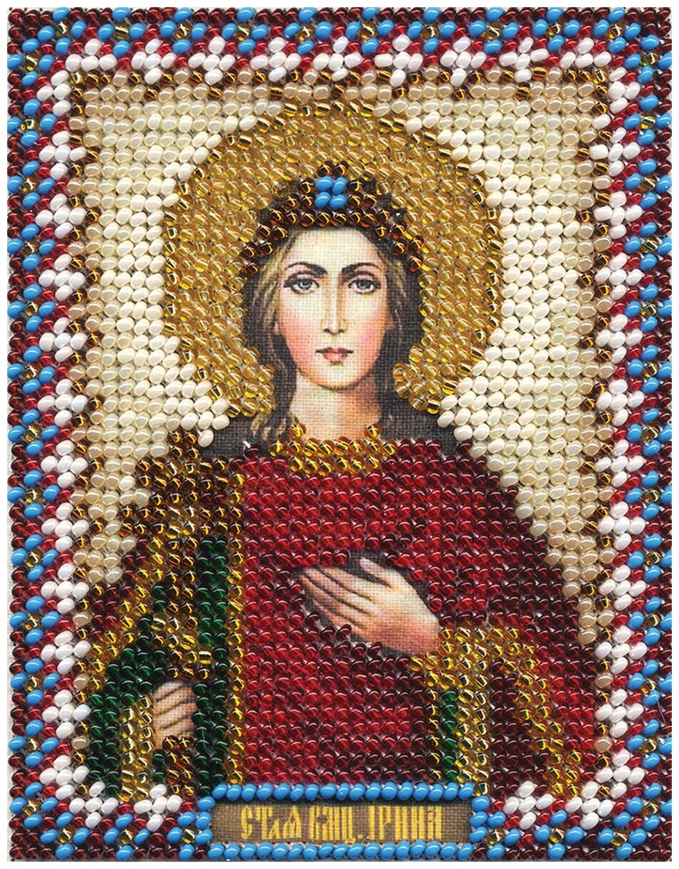 Набор для вышивания PANNA CM-1250 Икона Святой Великомученицы Ирины 8.5 х 10.5 см