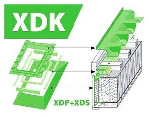 XDK-RU комплект окладов гидро- пароизоляционный для мансардных окон FAKRO, 55х98 см,