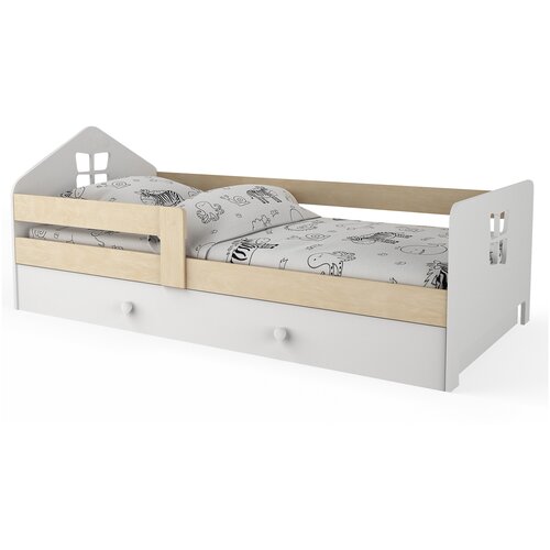 Подростковая кровать Forest kids Ampero 160х80 Белый/Береза