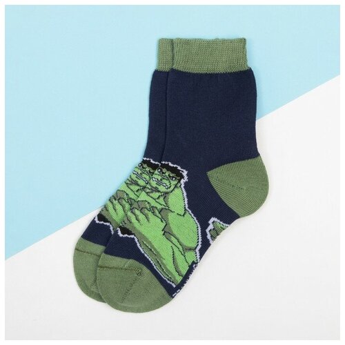 Носки Marvel, размер 29, зеленый