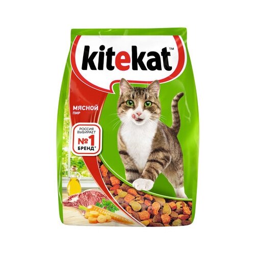 Kitekat Сухой корм для кошек мясной пир 10132140 0,8 кг 24913 (10 шт)