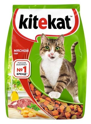 Kitekat Сухой корм для кошек мясной пир 10132140 0,8 кг 24913 (6 шт)