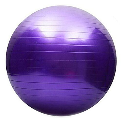 Фитбол, гимнастический мяч для занятий спортом, фиолетовый, 65 см
