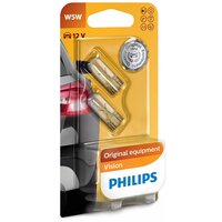 PHILIPS Лампа периферийная W5W 12V 5W Блистер 2 шт. 12961B2