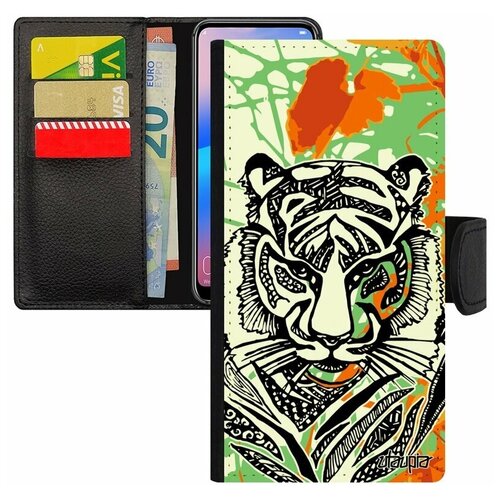 фото Чехол книжка на телефон galaxy s7 edge, "тигр" джунгли хищник utaupia