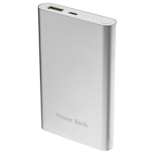 Внешний аккумулятор LuazON 8000 мАч USB 1 А индикатор тонкий корпус металл серый 177100₽