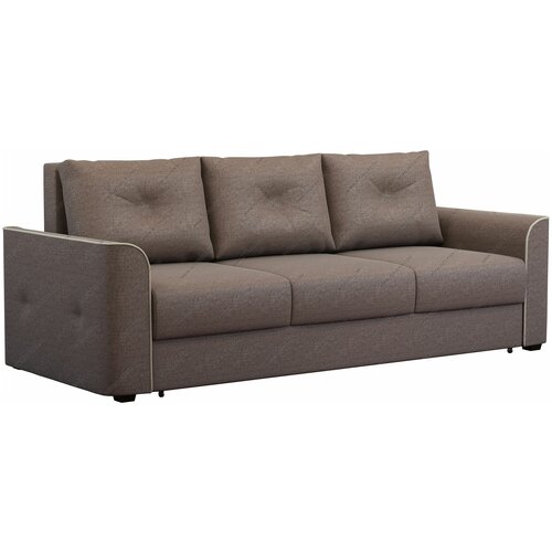 Диван еврокнижка Leticiya А Фьюжн А10 рогожка коричневая