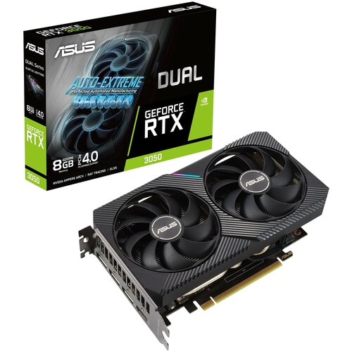 Видеокарта ASUS Dual GeForce RTX 3050 OC Edition 8GB DUAL-RTX3050-O8G Retail 2987800₽