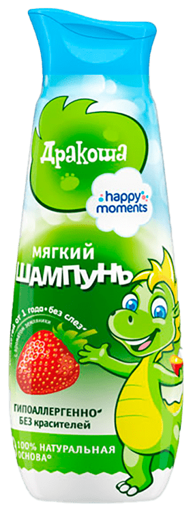 Happy Moments Дракоша шампунь с ароматом земляники, 240 мл