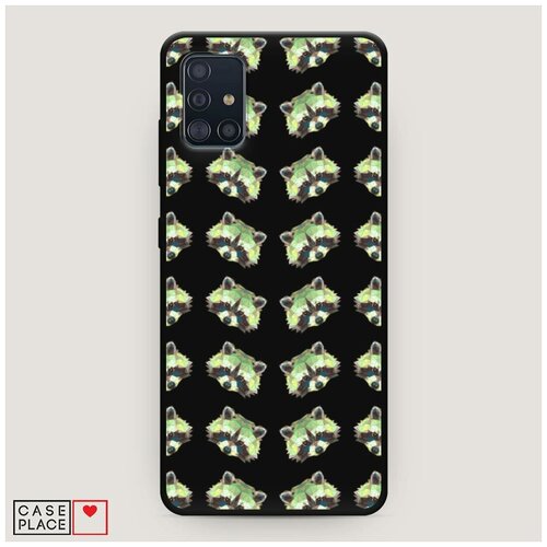 фото Чехол силиконовый матовый samsung galaxy a51 мордочки енотов фон case place