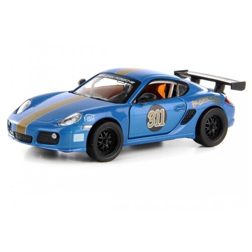 Hoffmann Porsche Cayman 987 Race Version (102788) 1:32, 14 см, синий радиоуправляемые игрушки barty радиоуправляемая машинка porsche cayman r