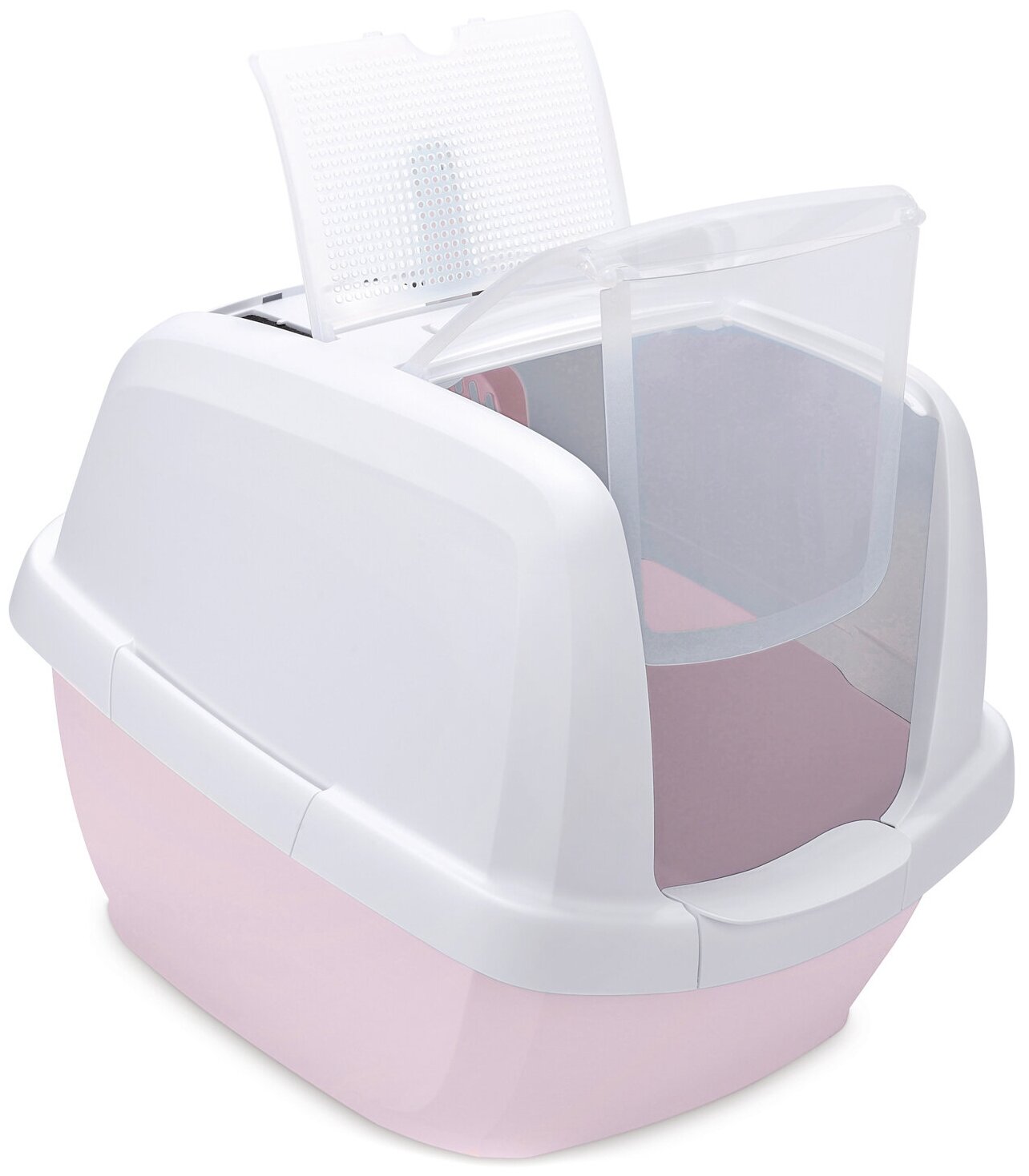 Био-туалет для кошек IMAC MADDY, белый/нежно-розовый,62х49,5х47,5 см