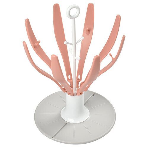 фото Beaba сушка для детских бутылочек и сосок складная flower foldable drain rack pink