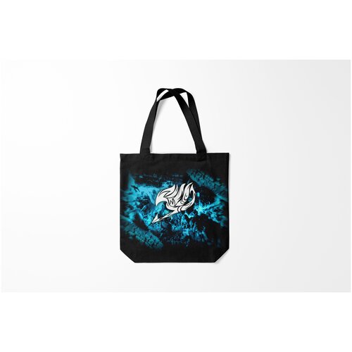 фото Сумка-шоппер / 40х40 см / аниме / хвост феи голубые мазки burnettie