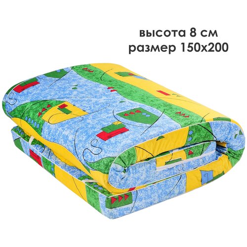 Матрас топпер поролоновый ППУ, борт 8, размер 100х200