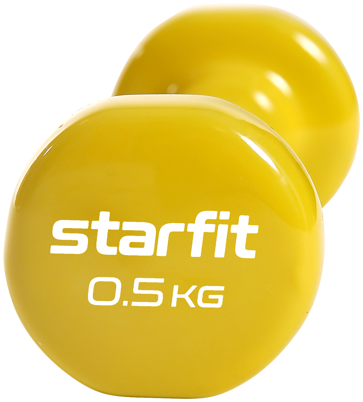 Гантель Starfit Core DB-101 1гант. 0.508кг винил. желтый (УТ-00018820) - фото №3