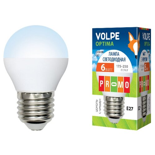 фото Uniel -лампа led e27 6вт g45-6w/dw/fr/o volpe