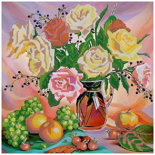 Схема на холсте Абрис Арт Букет роз, 30*30 см (AC-266)